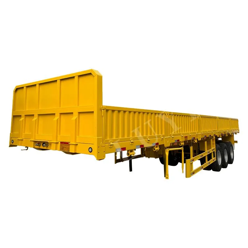 13-meter 3-axle Semi-trailer, Steel-aluminum Stake Trailer