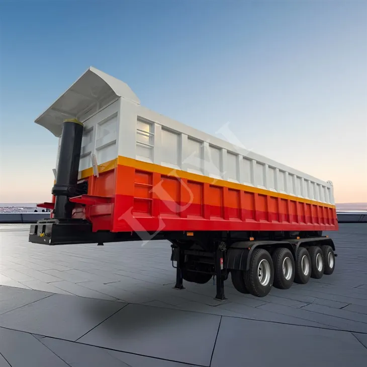 5 - Axis Carbon Steel Trailer Trailer, vysokovýkonný 120-tonový príves zadnej skládky