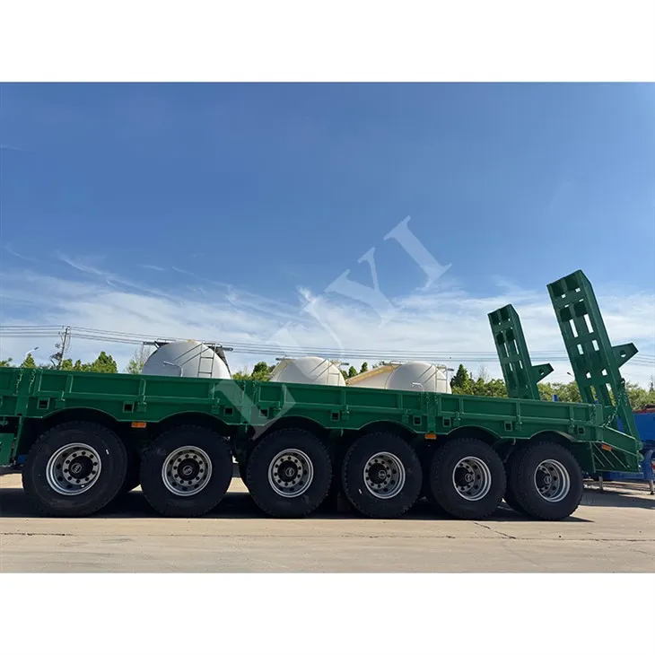 6-nápravový vysokokvalitný plochý prívesný kontajner pre nákladné auto