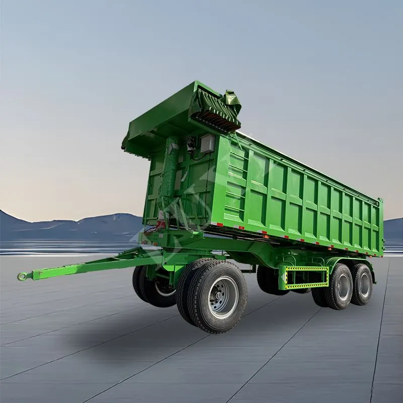 Dva - Axis obdĺžnikový 30/50 kubických zadných vykladacích semifinálov - príves